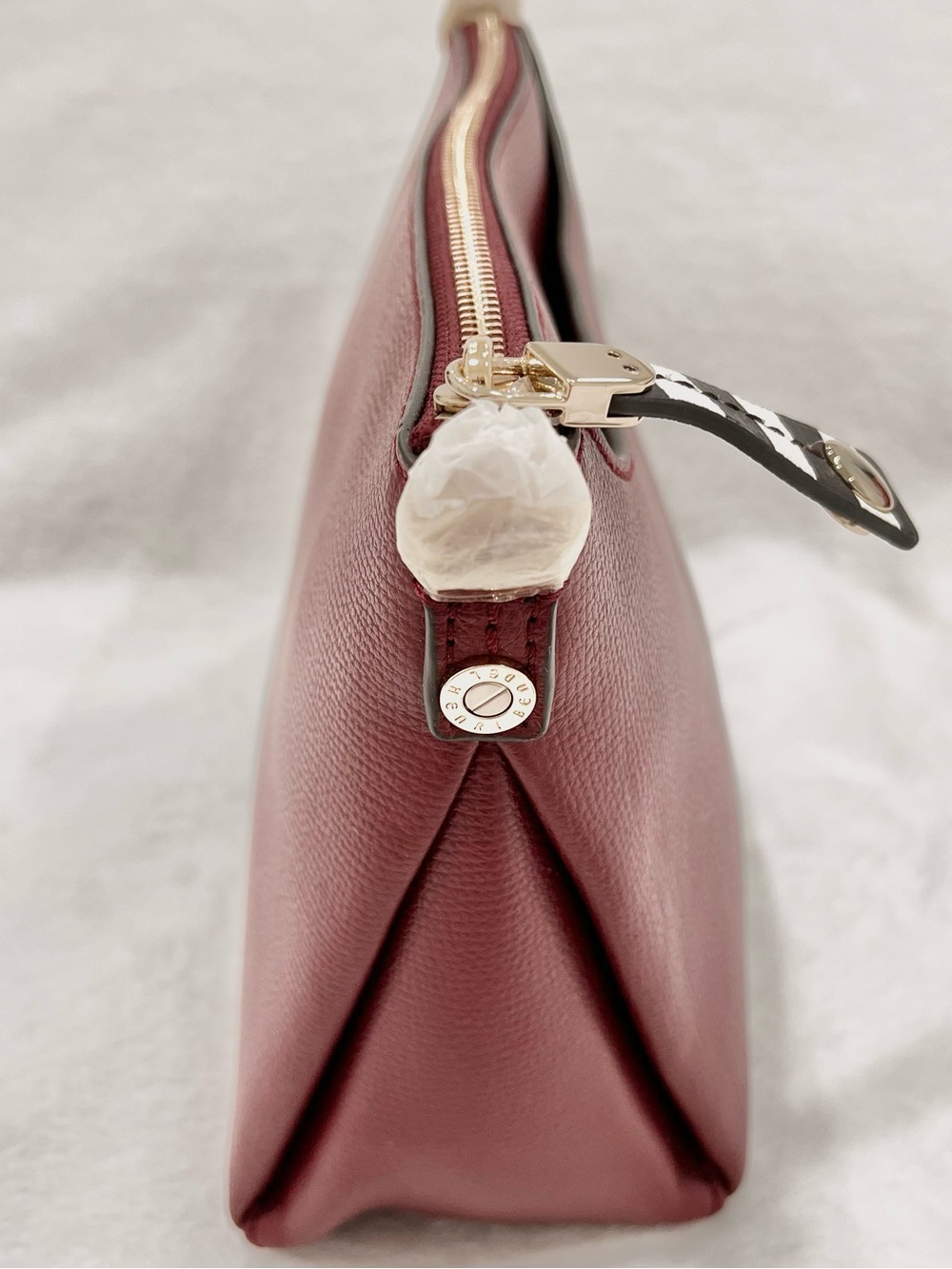 Henri Bendel Pebbled Leather Bowery Crossbody Bag Oxblood NWT - Picture 7 of 15
